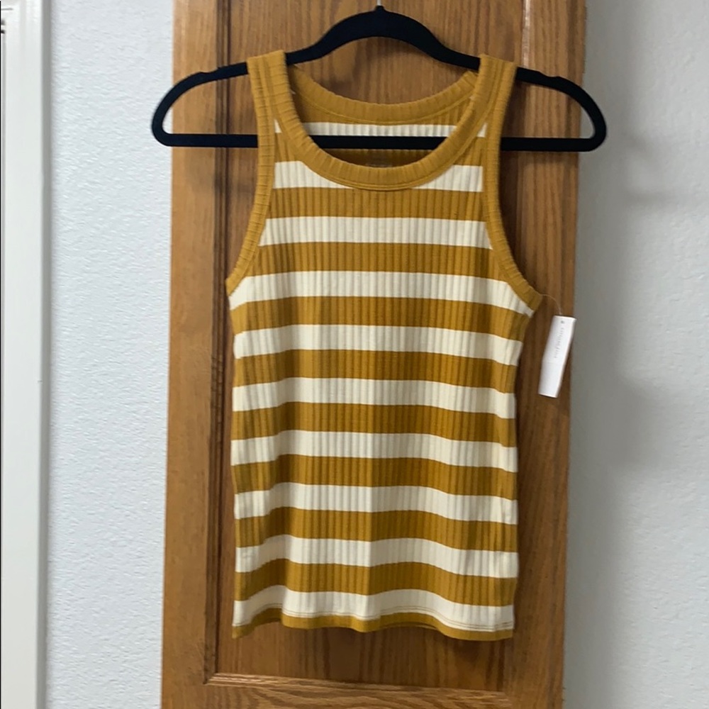 American Eagle striped ribbed tank